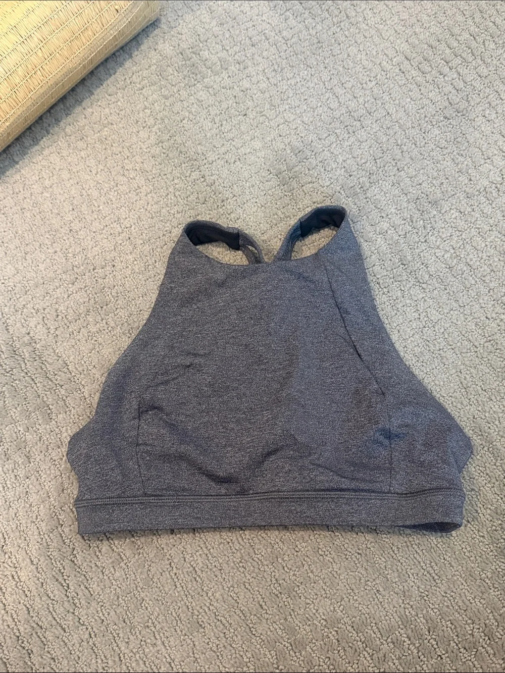 Women's lululemon High-Neck Heathered Gray Sports Bra Top